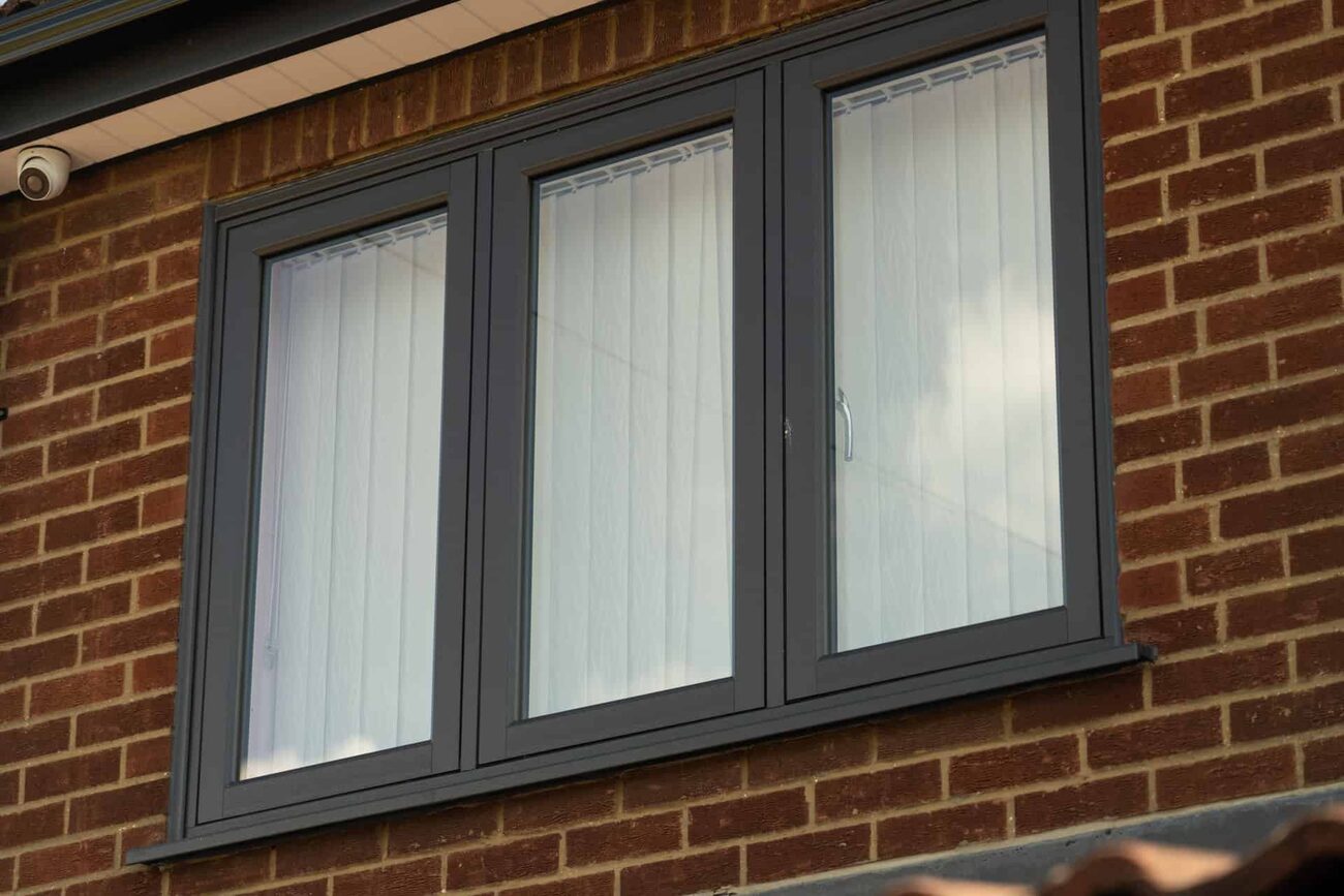 Anthracite grey uPVC double glazed window