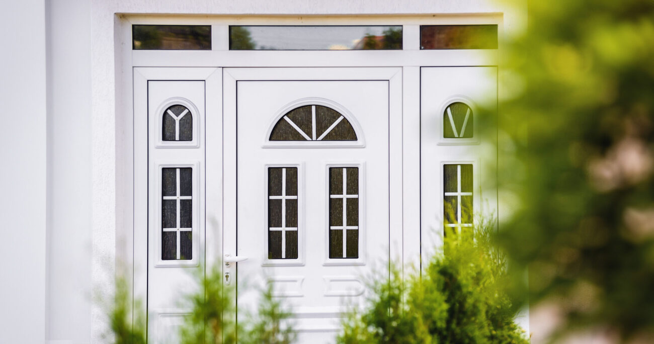 Modern uPVC front door fitted to a UK home