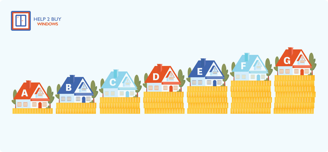 A-rated energy efficient windows signalling a green home