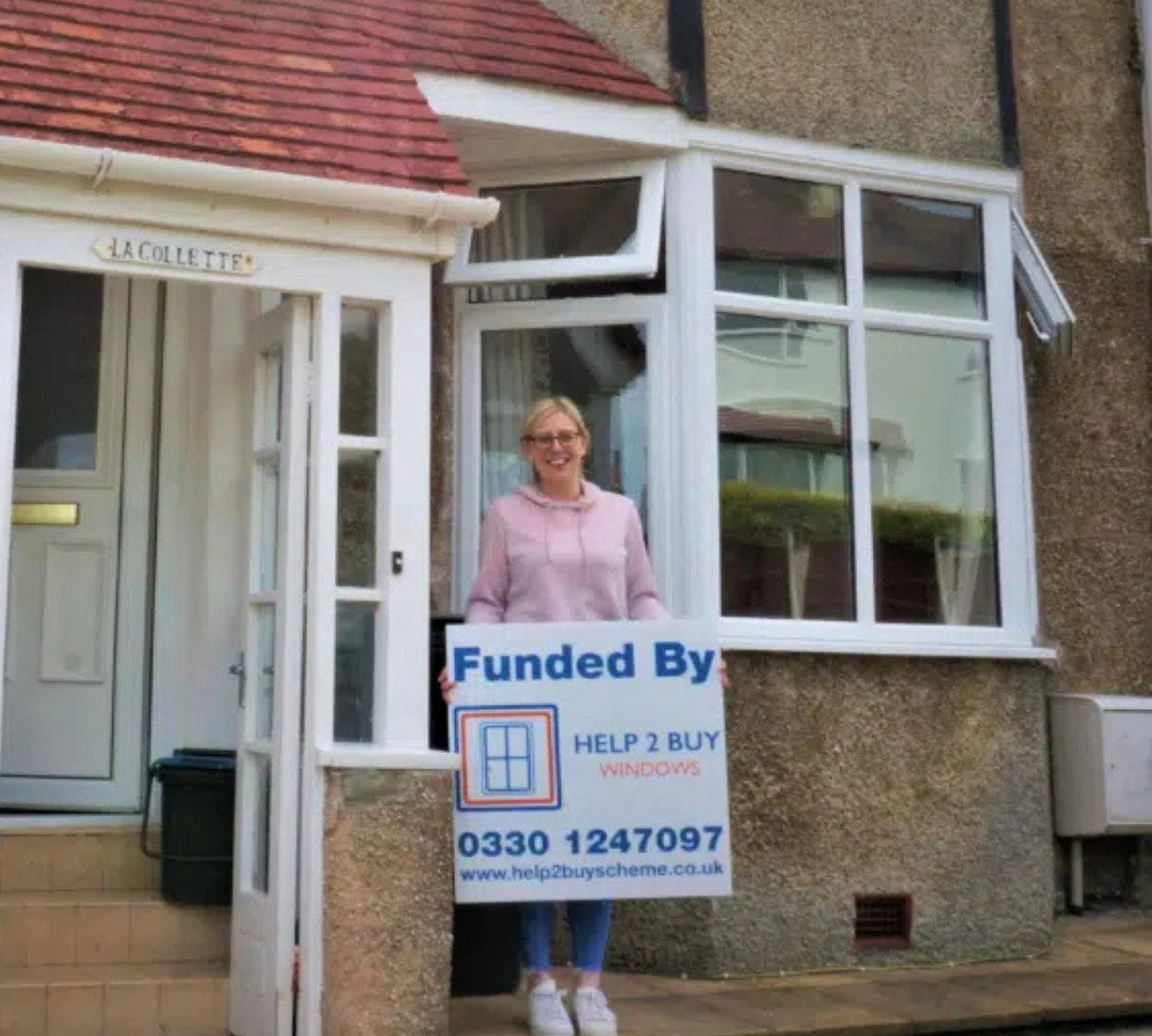 Modern energy-efficient double glazed windows fitted to a UK home