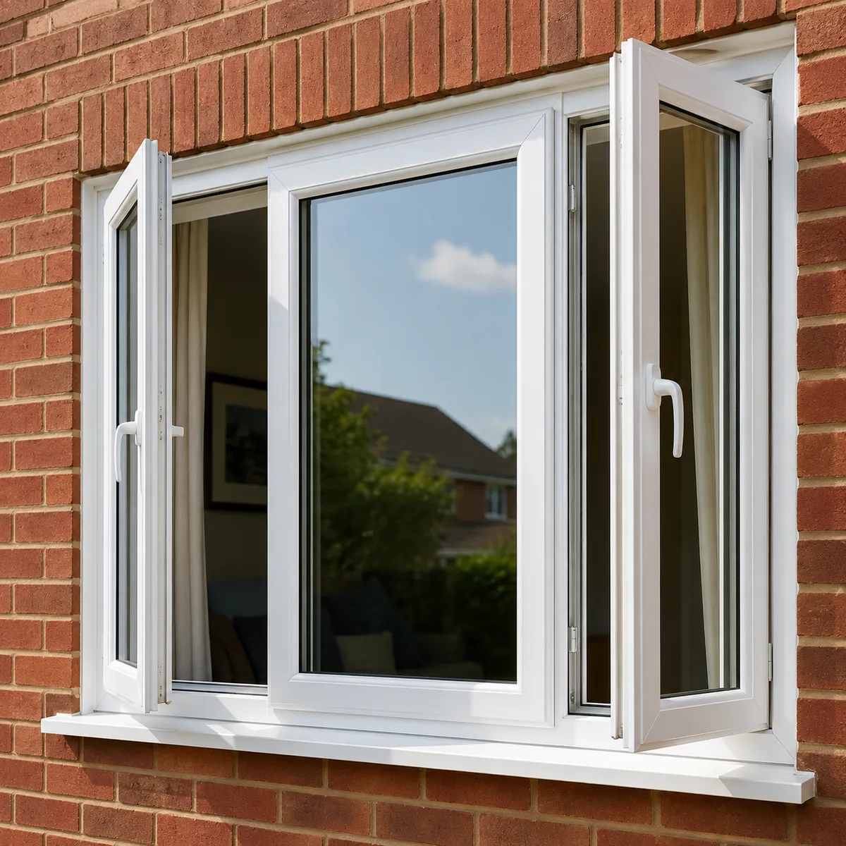 White uPVC casement window showing typical uPVC window prices