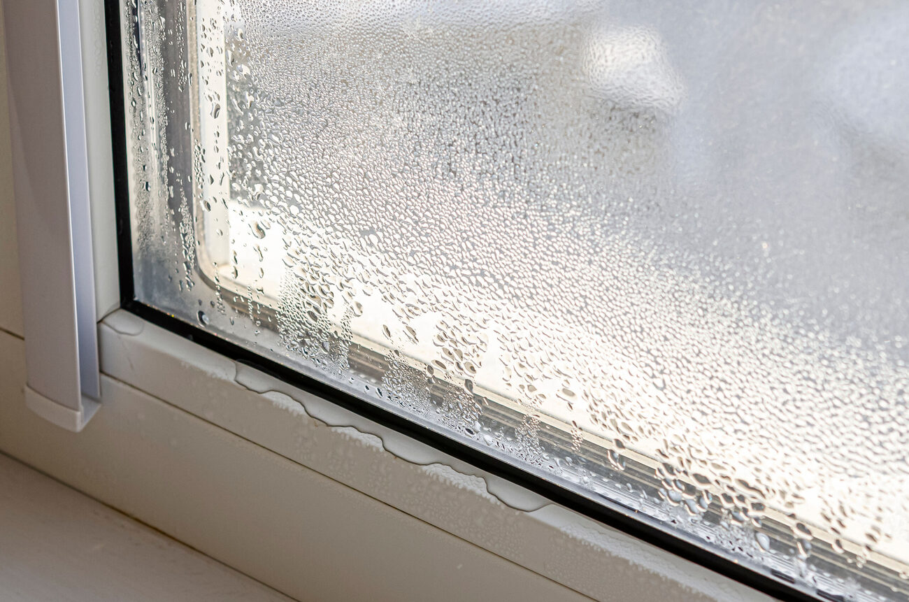 Leaking window with condensation between the panes
